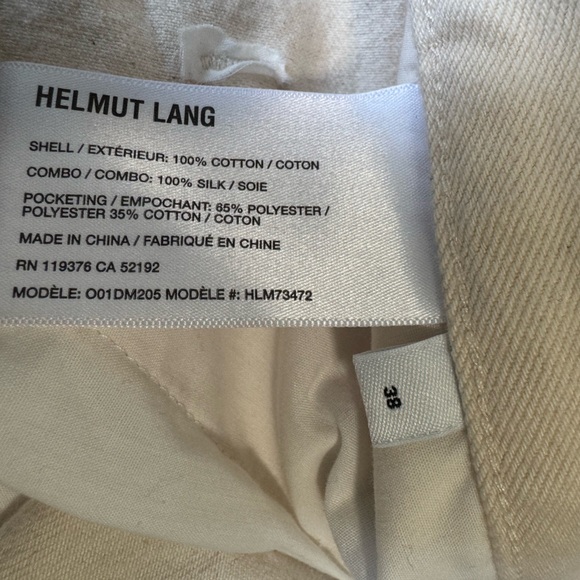 Helmut Lang Low Rise Straight Jeans Cream Muti Jeans - Picture 14 of 16